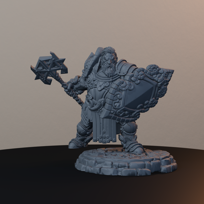Steelbreaker Warriors Dwarf Miniatures - Steelbreaker Warrior Pose 04 - hero view