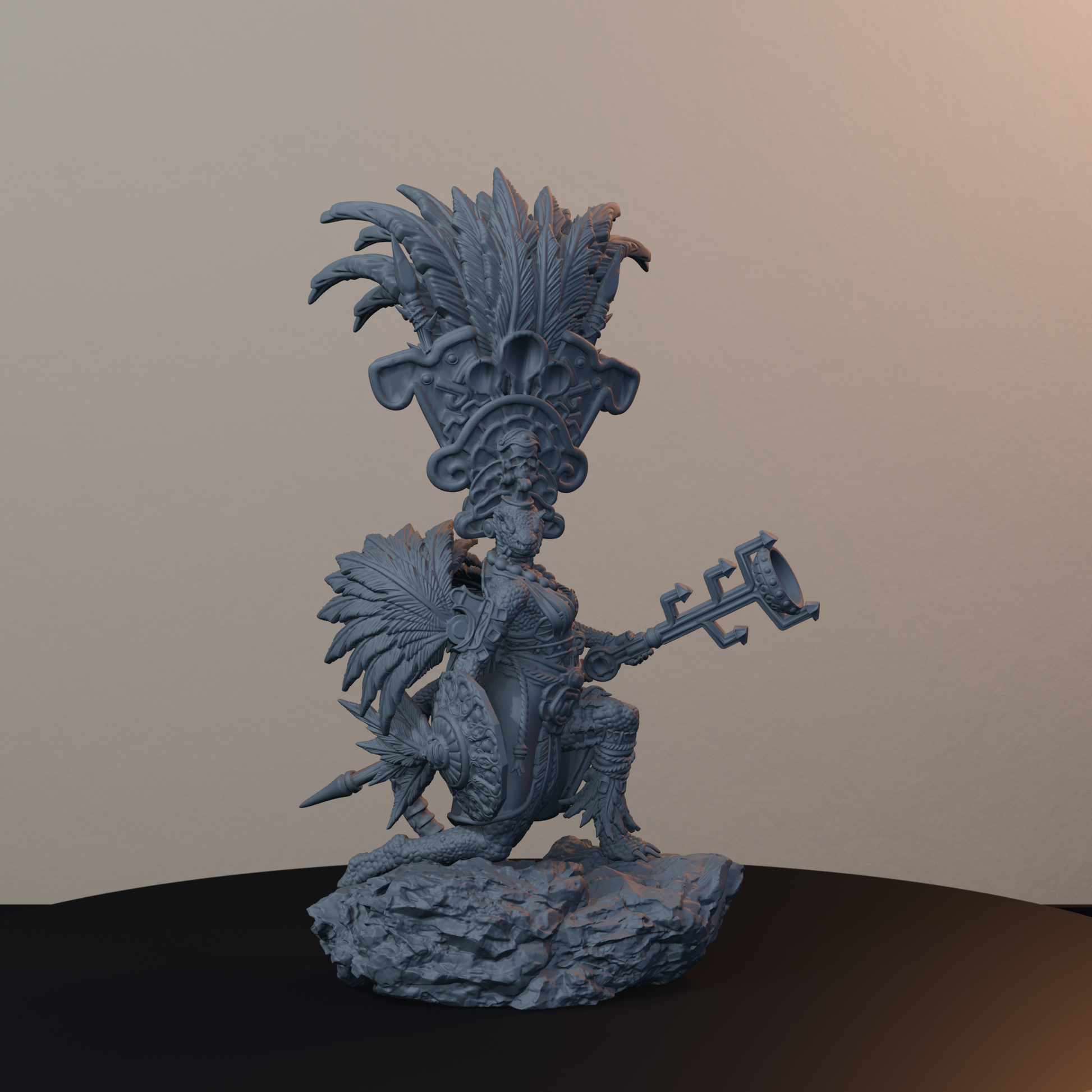 Agama Sundancers Fantasy Miniatures - Agama Sundancer Pose 01 - hero view