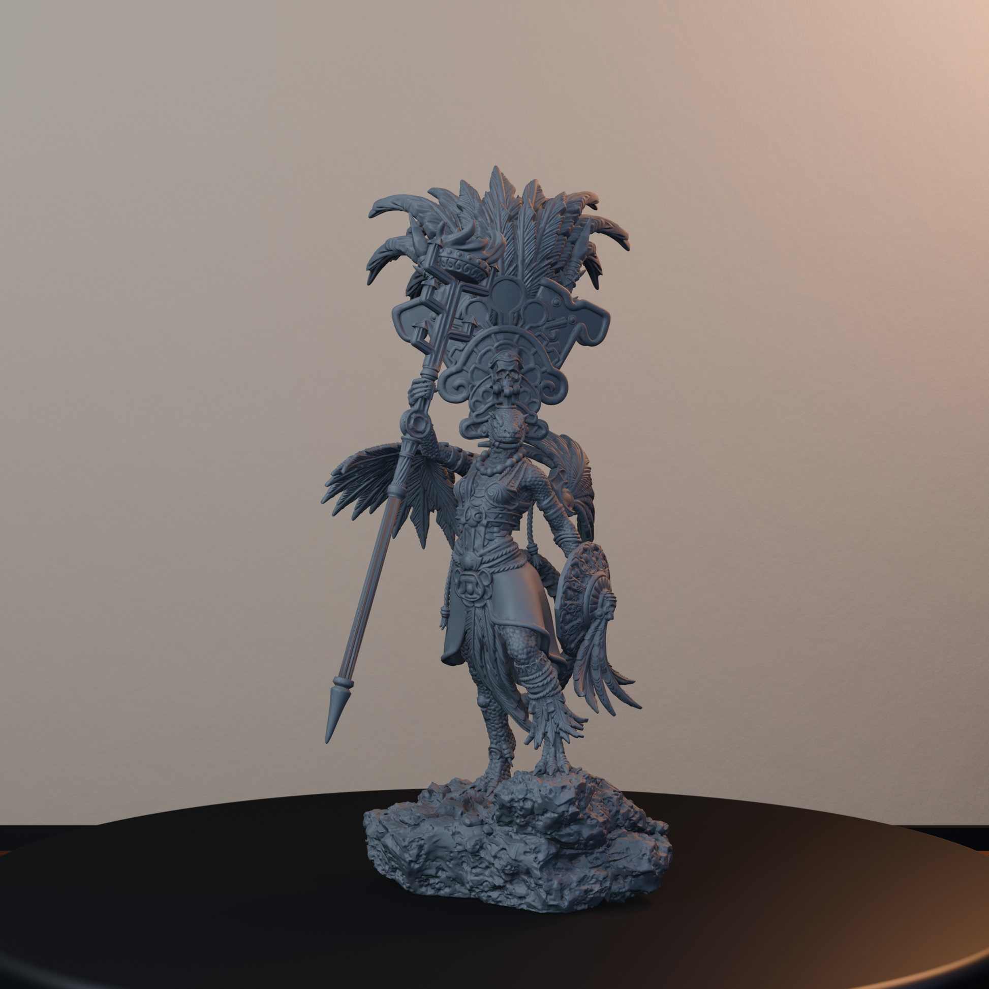 Agama Sundancers Fantasy Miniatures - Agama Sundancer Pose 02 - hero view