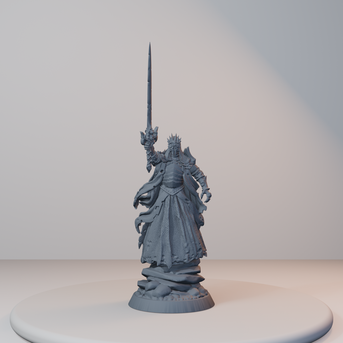 Baron's Soldiers Fantasy Miniatures - Wraith_King_Posed (repaired) - hero view
