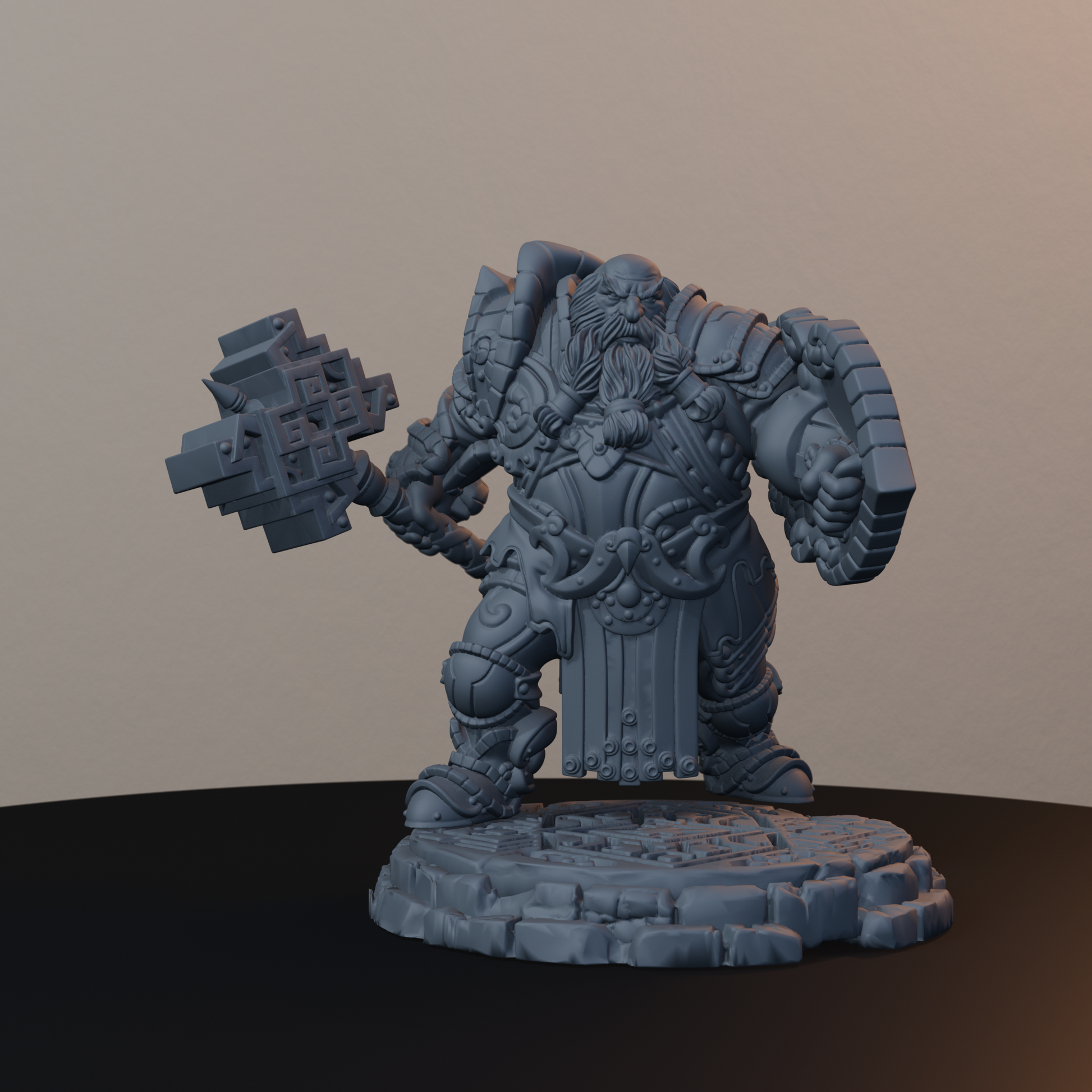 Steelbreaker Warriors Dwarf Miniatures - Steelbreaker Warrior Pose 02 - hero view
