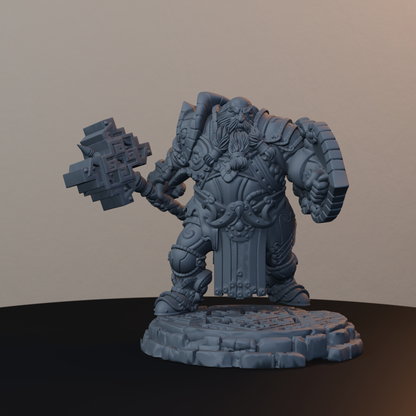 Steelbreaker Warriors Dwarf Miniatures - Steelbreaker Warrior Pose 02 - hero view
