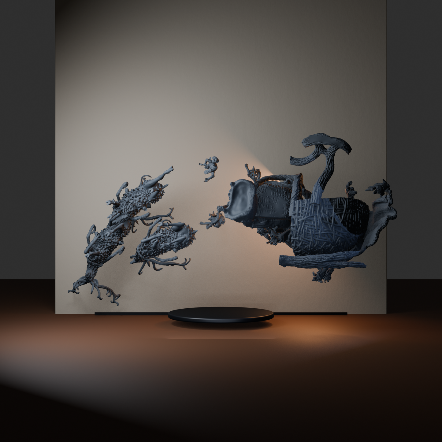 Krampus Sled Diorama Miniature - Krampus Sled Diorama - hero view