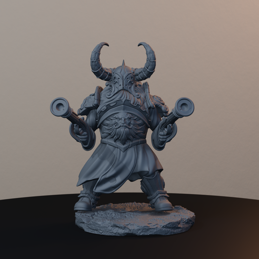 Steelbreaker Leadspitters Dwarf Miniatures - Steelbreaker Leadspitter Pose 01 - hero view