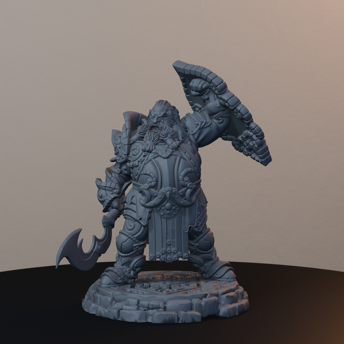 Steelbreaker Warriors Dwarf Miniatures - Steelbreaker Warrior Pose 01 - hero view