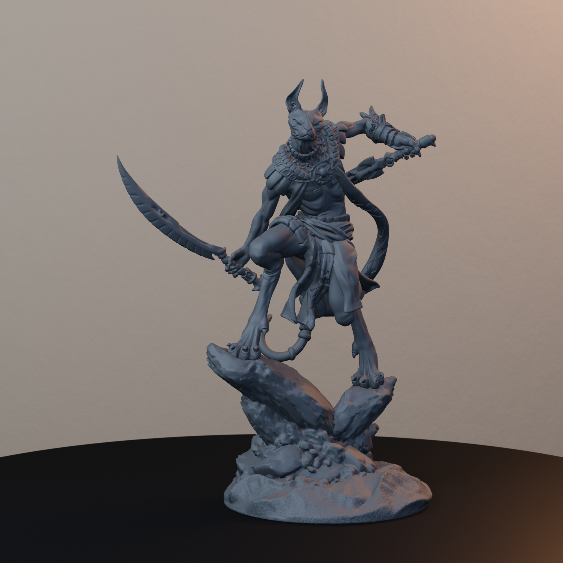 Mau Egyptian Fantasy Miniatures - Mau Pose 04 - hero view