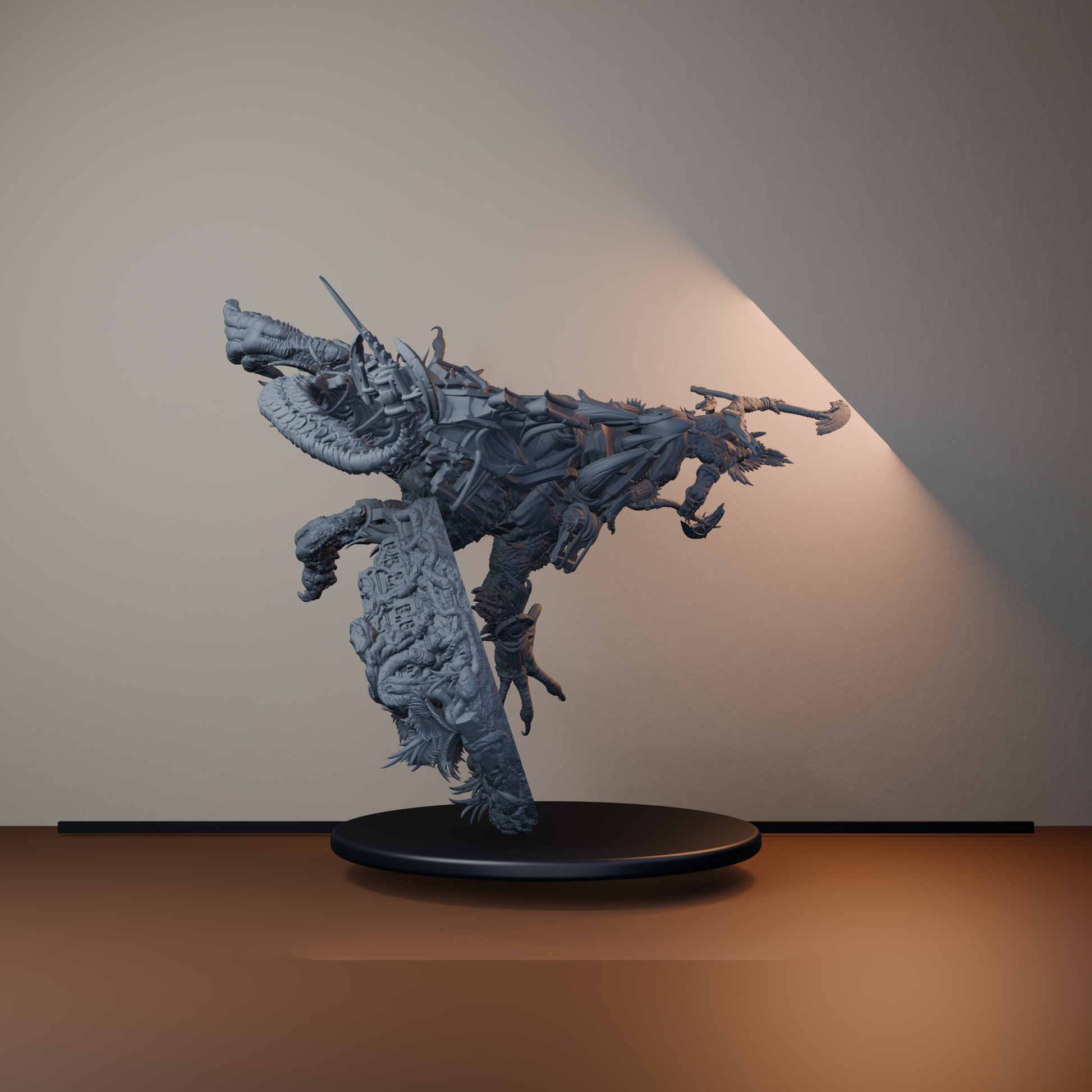 Mankutter Fleshripper Rider Fantasy Miniatures - Mankutter Fleshripper Rider - hero view