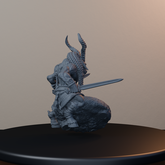 Goatmen Fantasy Miniatures - Goatman Pose 01 - hero view
