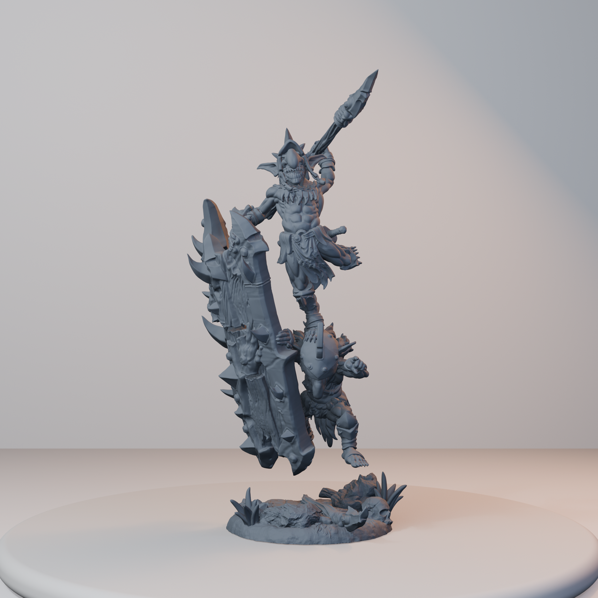 Blocknsock Chucks Orc Miniatures - Blocknsock Chucks Pose 04 - hero view