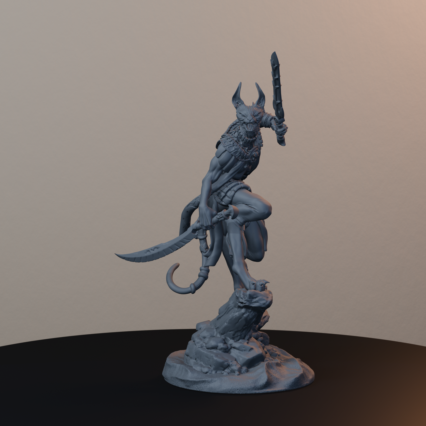 Mau Egyptian Fantasy Miniatures - Mau Pose 02 - hero view