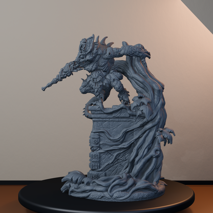 Agama Chameleons Fantasy Miniatures - Agama Chameleon Pose 03 - hero view