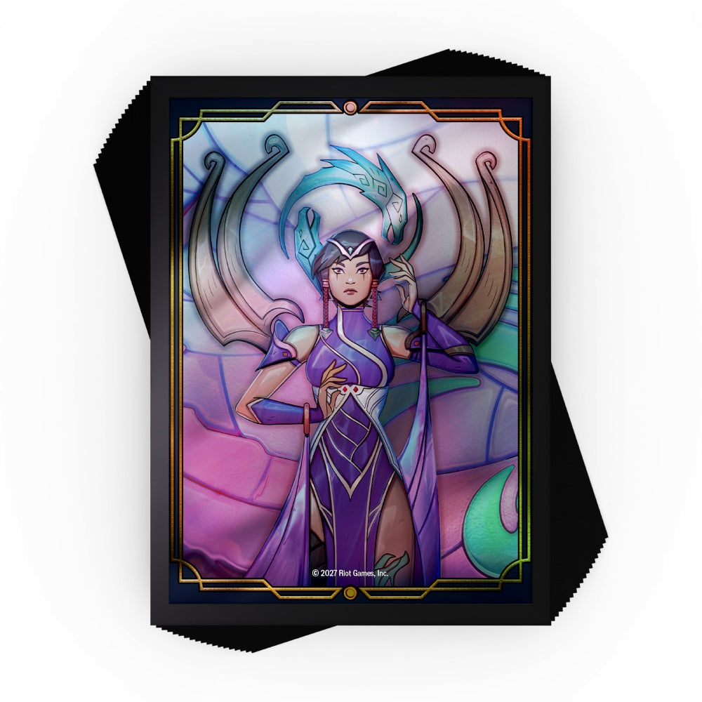 Official Riftbound Legacy Karma champion art card sleeves, 70-count pack