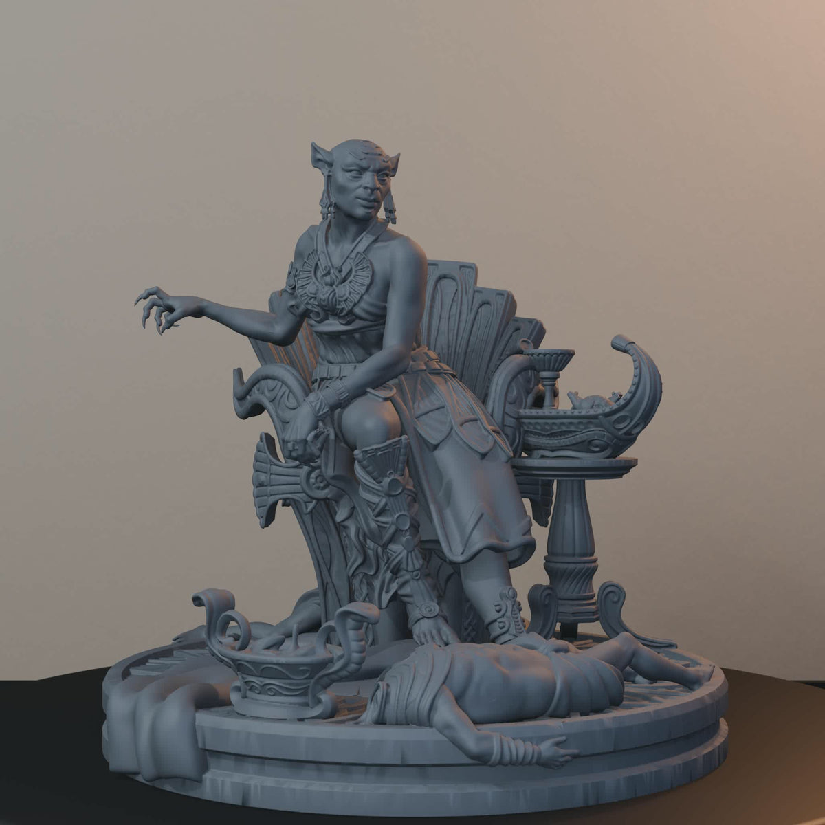 Daughters Of Sekhmet Egyptian Fantasy Miniatures - Daughters of Sekhmet Pose 01 - turntable view