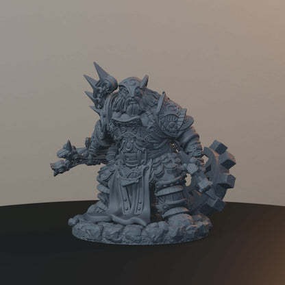 Steelbreaker Engineers Dwarf Miniatures - Steelbreaker Engineer Pose 01 - turntable view