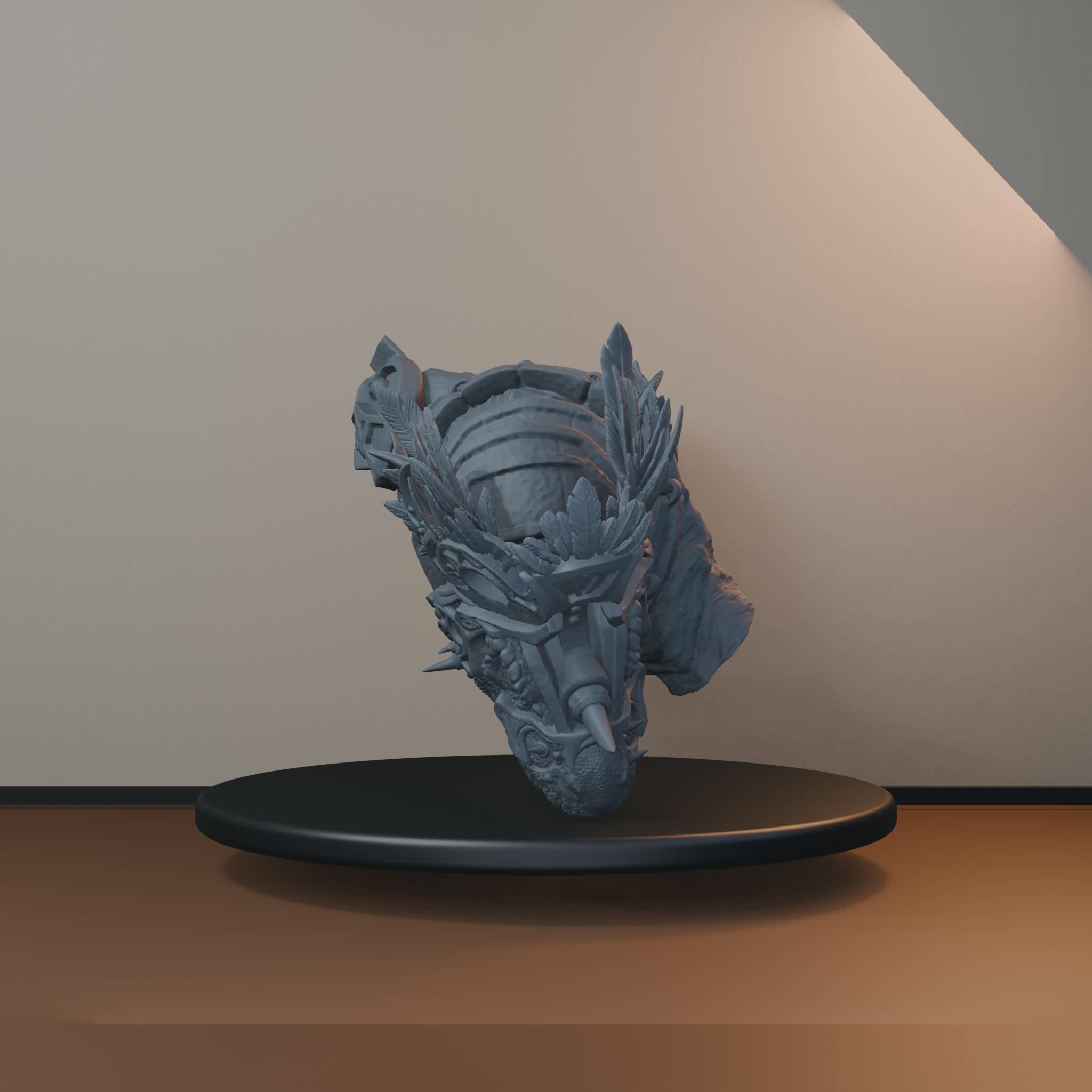Blessed Claw of Ziskal Bust Fantasy Bust - Blessed Claw of Ziskal Bust - turntable view