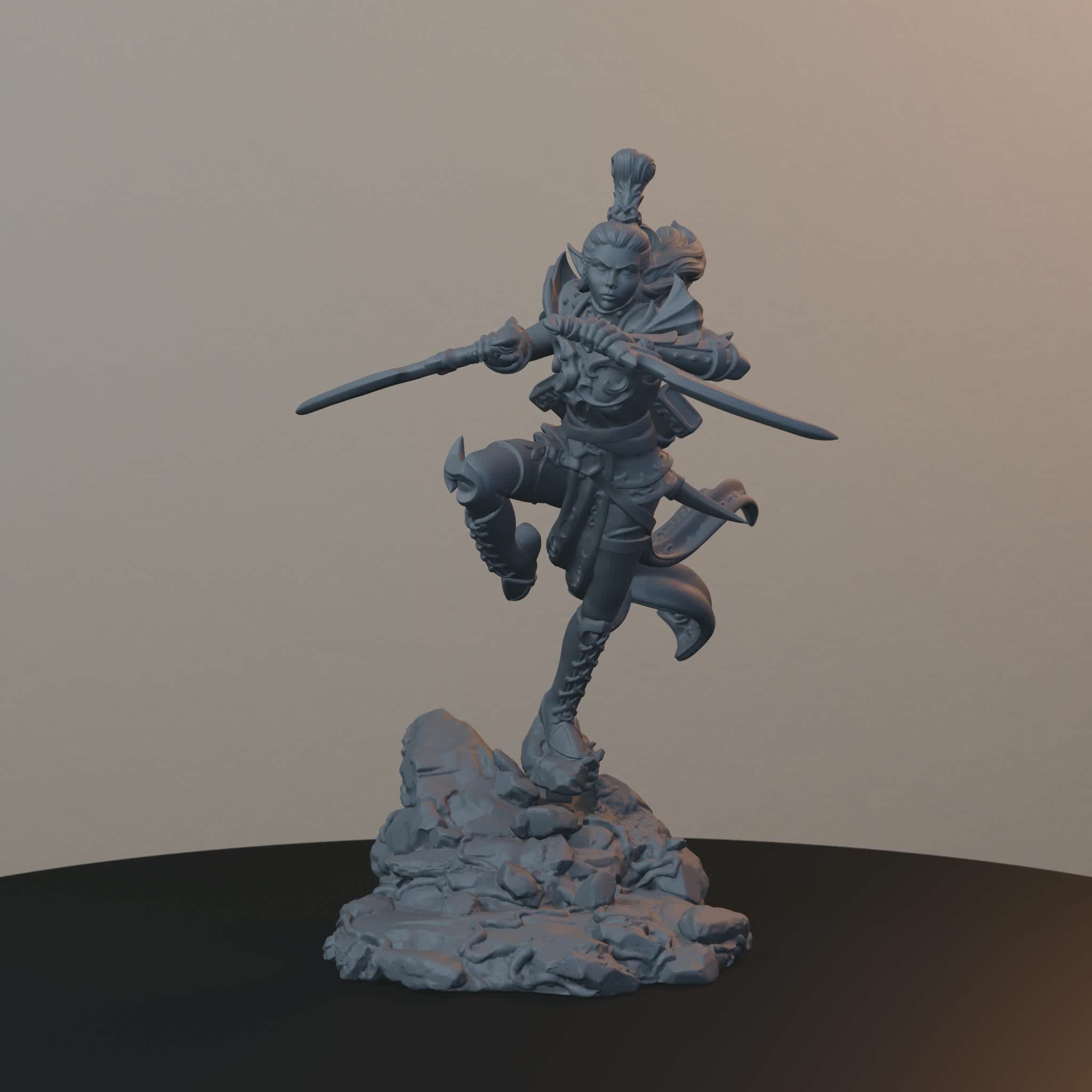 Yirda The silencer Orc Miniatures - Yirda - The Silencer - turntable view