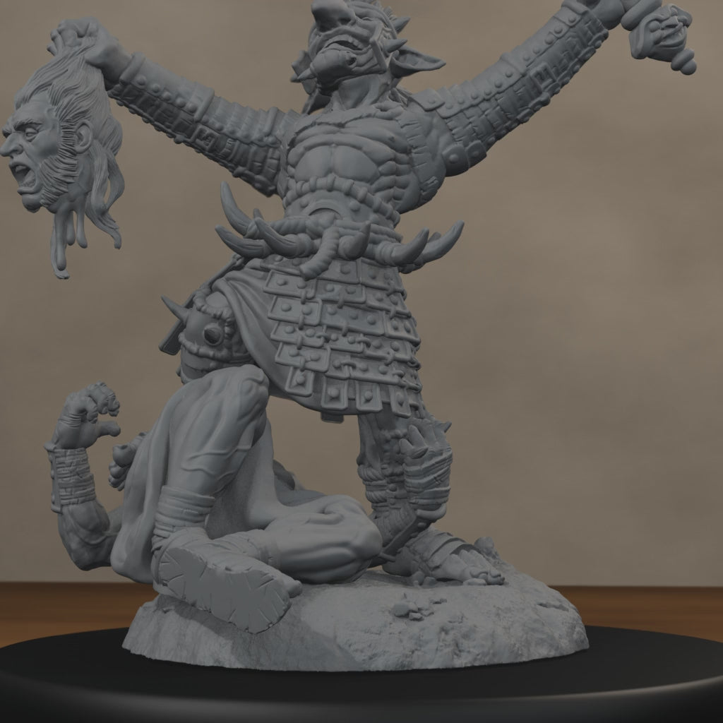 Boncesnagga the Pit Fighter: digital render, cinematic rise and pullback, 17 seconds at 30 fps