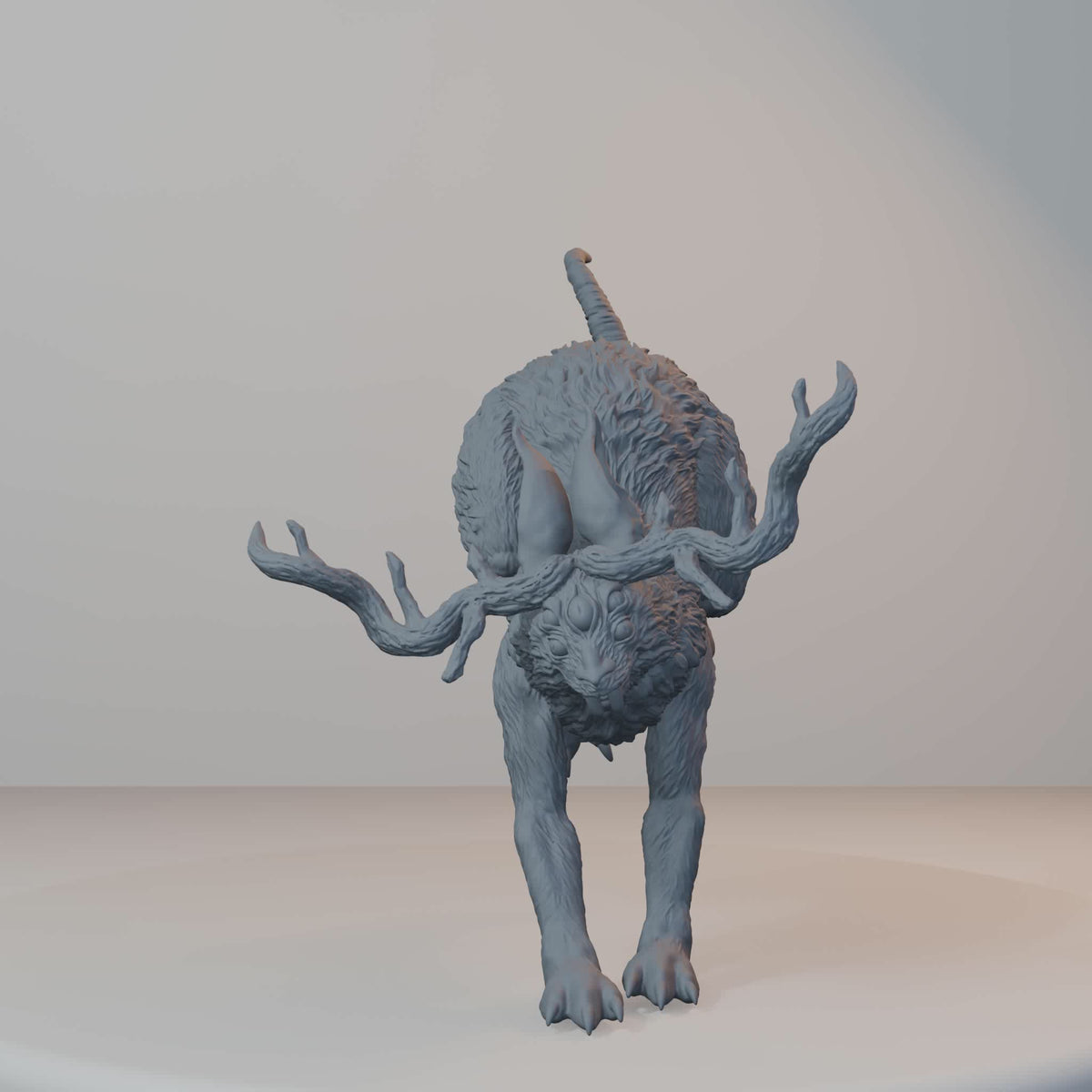Jackalopes Fantasy Miniatures - Jackalope Pose 03 - turntable view