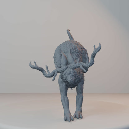 Jackalopes Fantasy Miniatures - Jackalope Pose 03 - turntable view