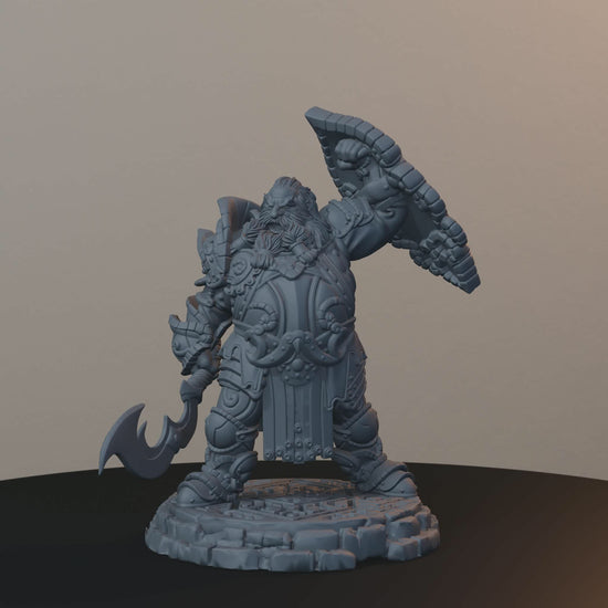 Steelbreaker Warriors Dwarf Miniatures - Steelbreaker Warrior Pose 01 - turntable view