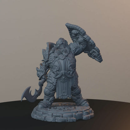 Steelbreaker Warriors Dwarf Miniatures - Steelbreaker Warrior Pose 01 - turntable view