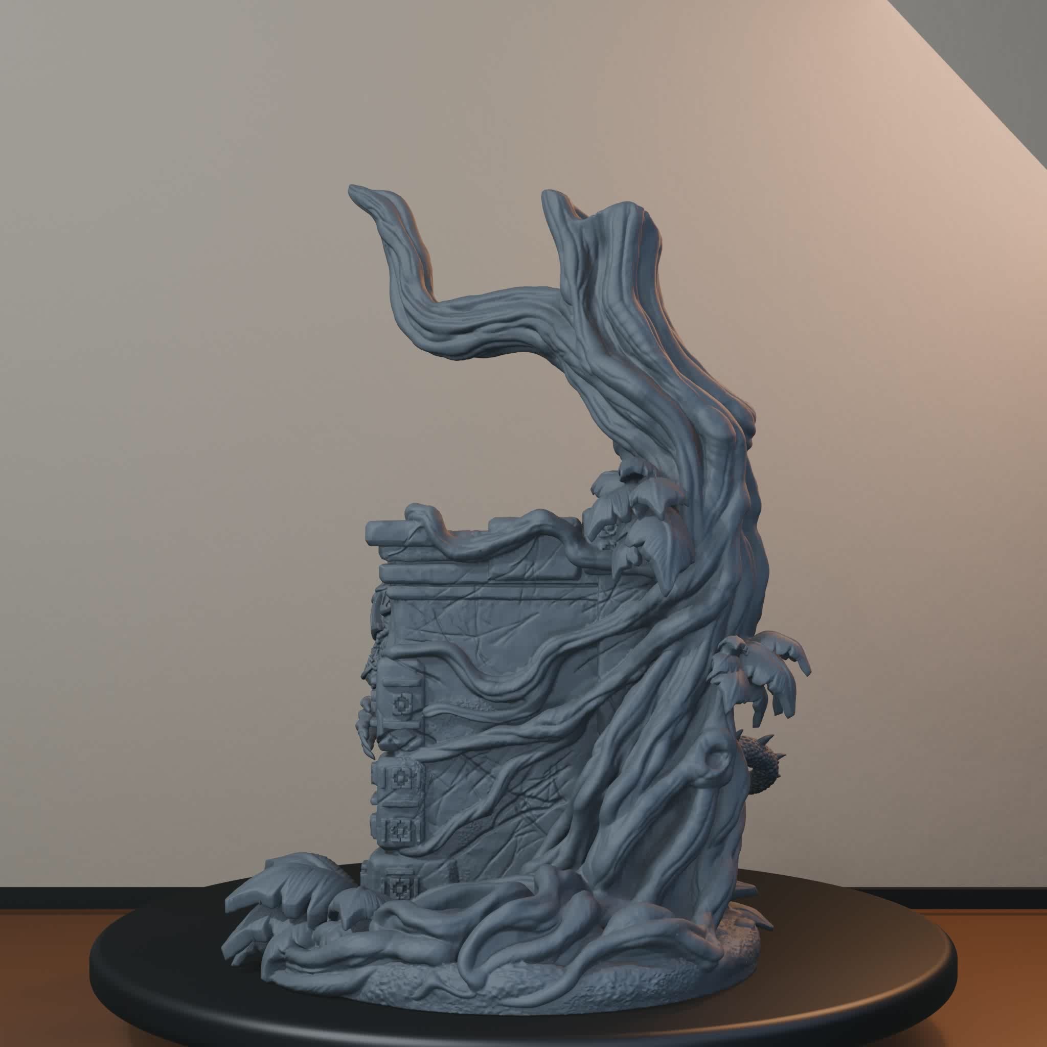 Agama Chameleons Fantasy Miniatures - Agama Chameleon Pose 01 - turntable view
