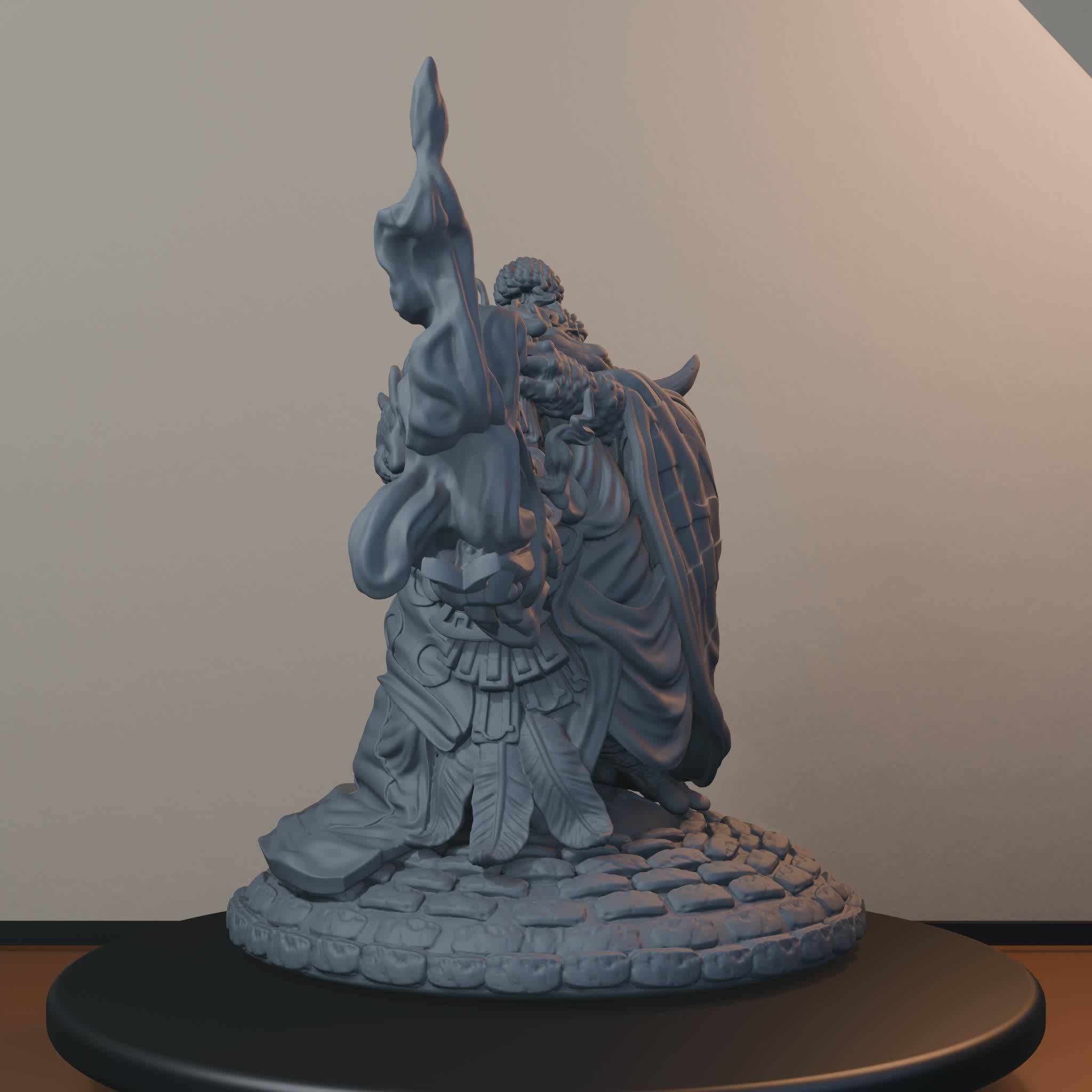 Acolytes of Ziskal Fantasy Miniatures - Acolyte of Ziskal Pose 01 - turntable view
