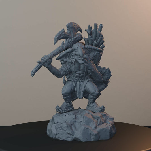 Goblins Fantasy Miniatures - Goblin Axe - turntable view