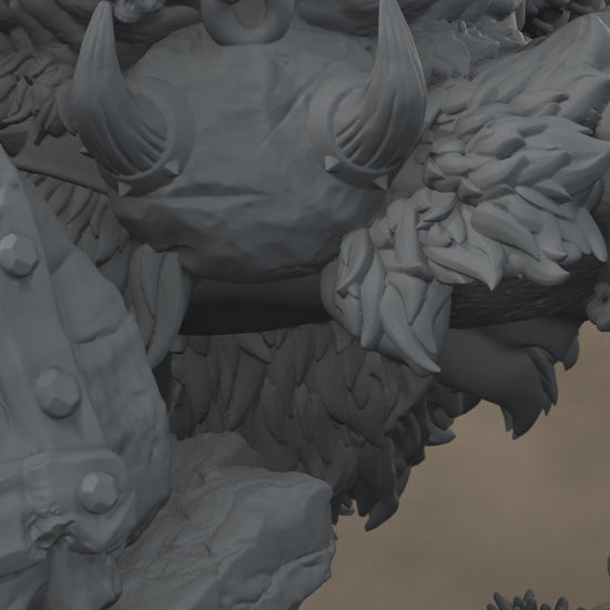 Ard One Stompa Pose 04 Nogore: digital render, cinematic rise and pullback, 17 seconds at 30 fps
