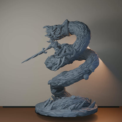 Stonewurm Riders Dwarf Miniatures - Stonewurm Rider Pose 01 Rider - turntable view