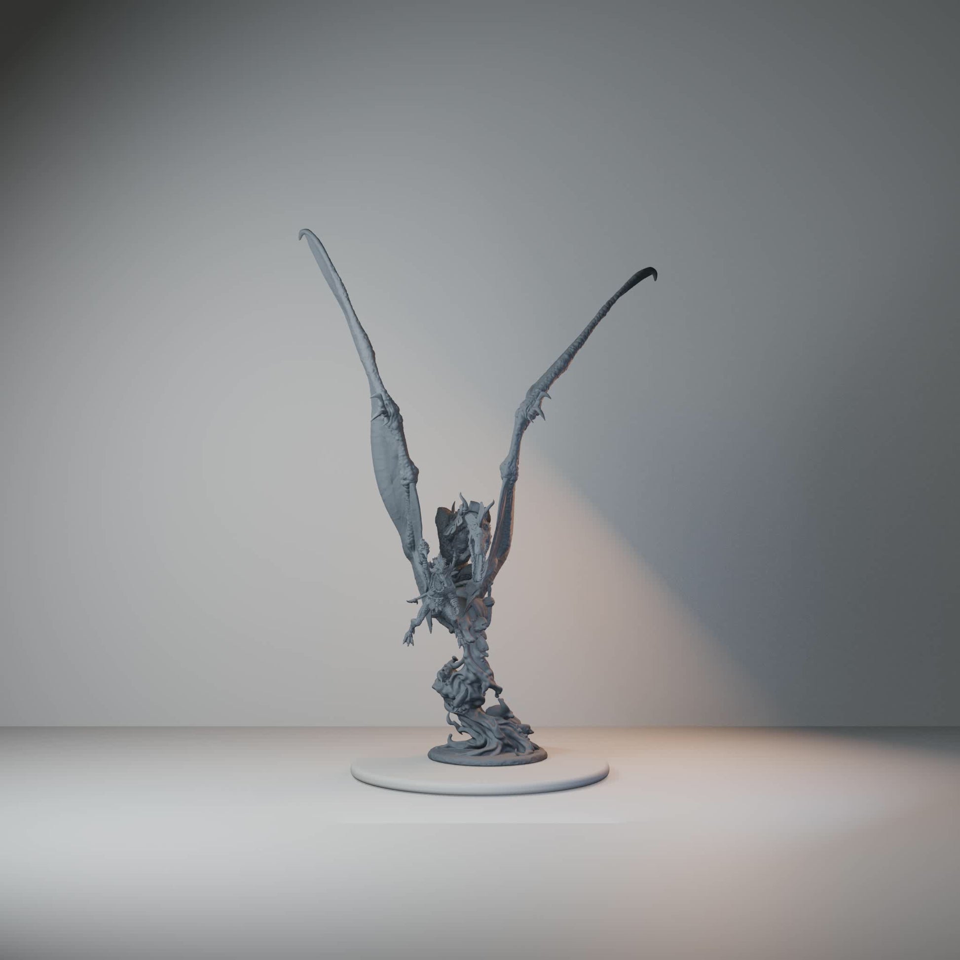 Quetzal Riders Fantasy Miniatures - Quetzal Rider Pose 04 - turntable view