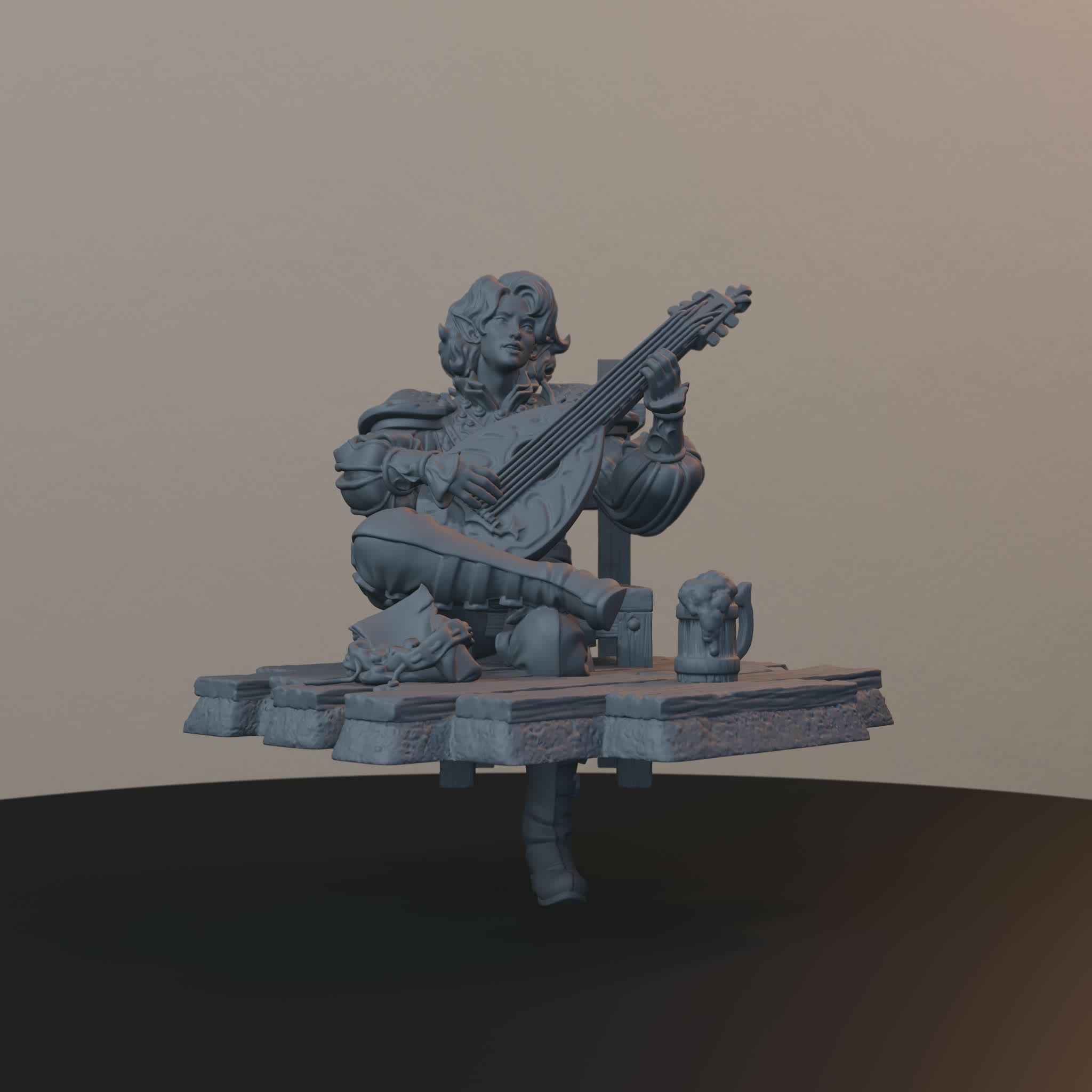 Lysandir Starwhisper Orc Miniatures - Lysandir Starwhisper - turntable view