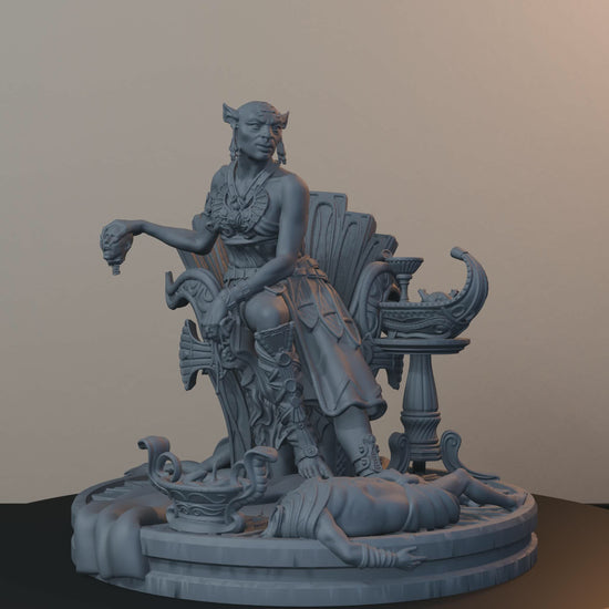 Daughters Of Sekhmet Egyptian Fantasy Miniatures - Daughters of Sekhmet Decap Pose 01 - turntable view