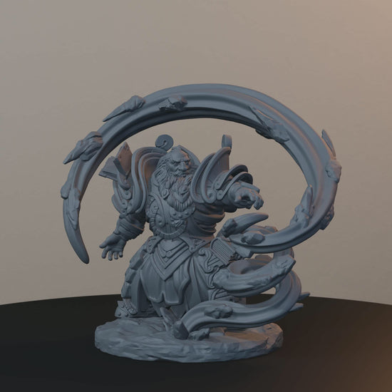 Geomancers Dwarf Miniatures - Geomancer Male Pose 01 - turntable view