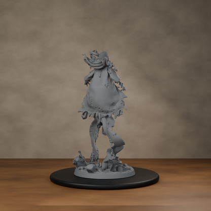 Baron's Mistress Pose 01 - unpainted resin miniature digital render - back right 3q