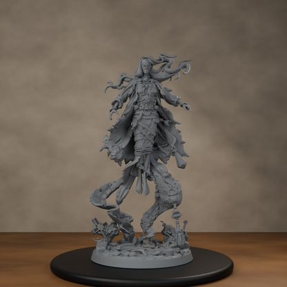Baron's Mistress Pose 01 - unpainted resin miniature digital render - low angle