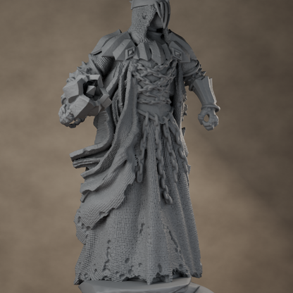 Giant Mace Wraith - unpainted resin miniature digital render - detail weapon