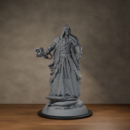 Giant Mace Wraith - unpainted resin miniature digital render - hero
