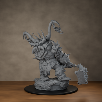 Ard One Stompa Pose 01 Gore - unpainted resin miniature digital render - back