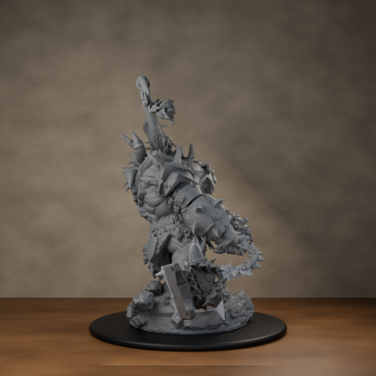 Ard One Stompa Pose 01 Gore - unpainted resin miniature digital render - back right 3q