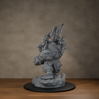 Ard One Stompa Pose 01 Gore - unpainted resin miniature digital render - side