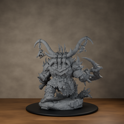 Ard One Stompa Pose 02 Gore - unpainted resin miniature digital render - back
