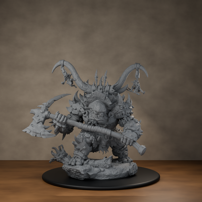 Ard One Stompa Pose 02 Gore - unpainted resin miniature digital render - hero