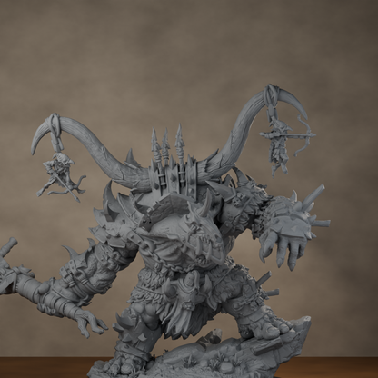 Ard One Stompa Pose 03 Gore - unpainted resin miniature digital render - detail upper