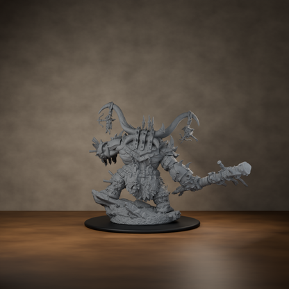 Ard One Stompa Pose 03 Nogore - unpainted resin miniature digital render - back