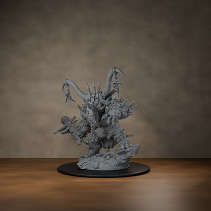 Ard One Stompa Pose 03 Nogore - unpainted resin miniature digital render - front left 3q