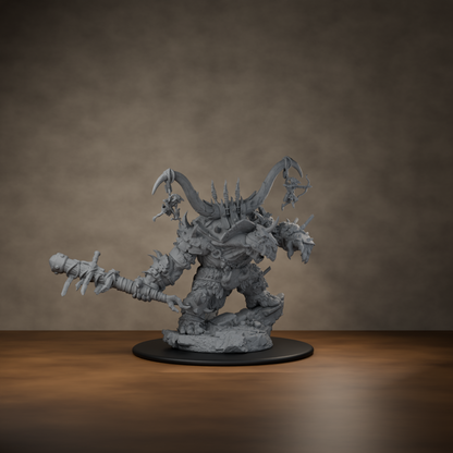 Ard One Stompa Pose 03 Nogore - unpainted resin miniature digital render - front right 3q