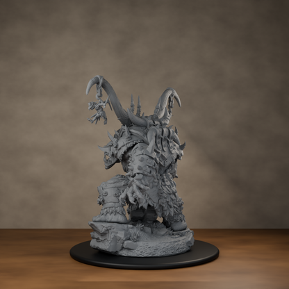 Ard One Stompa Pose 04 Gore - unpainted resin miniature digital render - back left 3q
