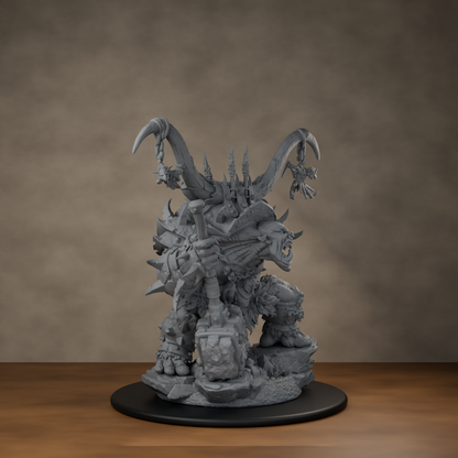 Ard One Stompa Pose 04 Gore - unpainted resin miniature digital render - front right 3q