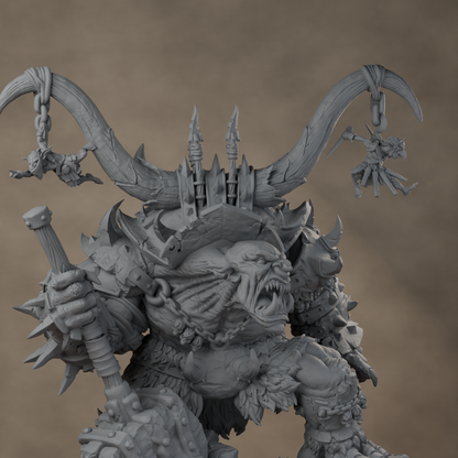 Ard One Stompa Pose 04 Nogore - unpainted resin miniature digital render - detail upper